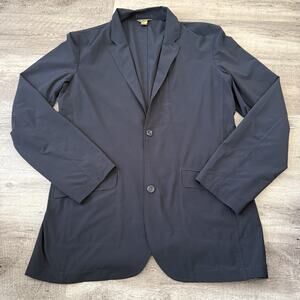 Eddie Bauer Travex Blazer Mens 42 Tall Navy Voyager T42 Nylon Stretch Travel